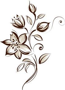 Flower stencil clipart