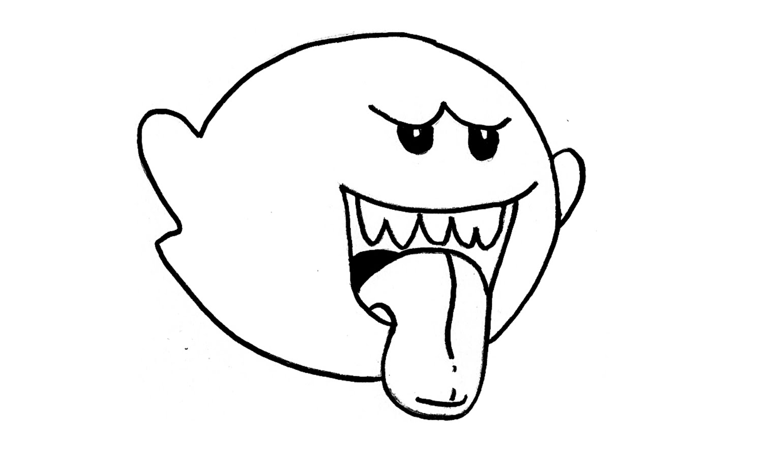 Como desenhar o Boo de Super Mario Bros (personagem) - How to Draw. 
