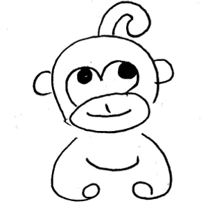 395 views Monkey black and white black and white pictures of monkeys clipart ...