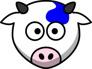 Blue Cow Clip art - Cartoon - Download vector clip art online