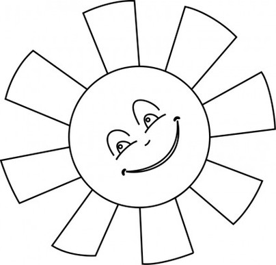 Sun Line Drawing Clipart - Free to use Clip Art Resource