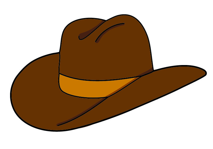 Cowboy hat and boots clipart