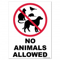 No Pets Signs, No Pets Allowed Signs, No Animals Signs & Stickers