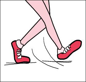 Animated Shoes Walking Clipart
