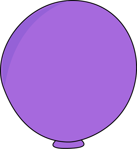 Single purple balloon clipart