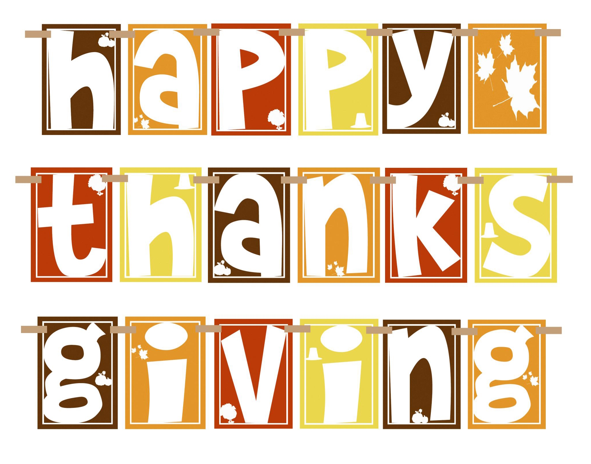 Cute Happy Thanksgiving Clipart
