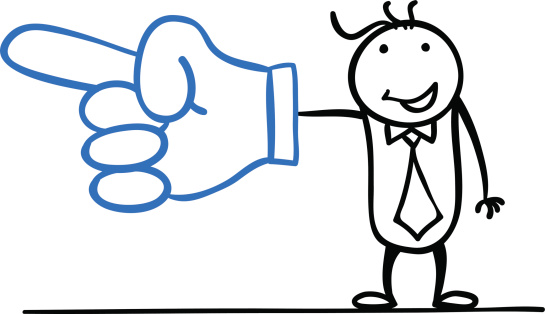 Cartoon Of The Finger Pointing Left Clip Art, Vector Images ...