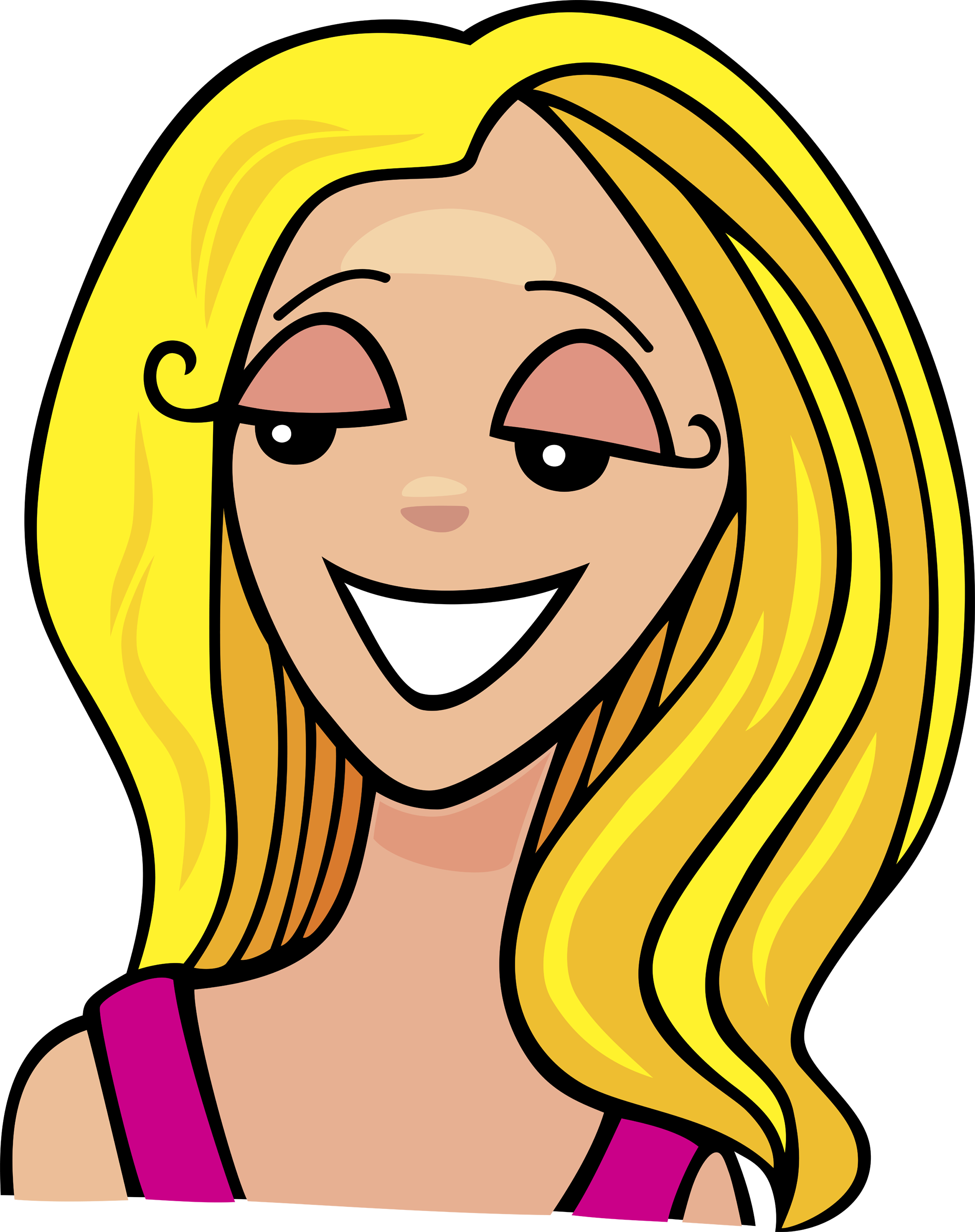 Blonde Cartoon Girl Clipart Best