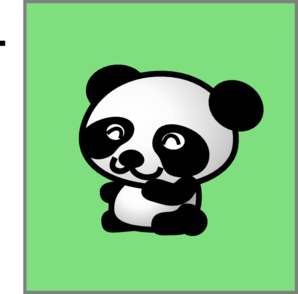 Panda Green Background Smaller clip art - vector clip art online ...