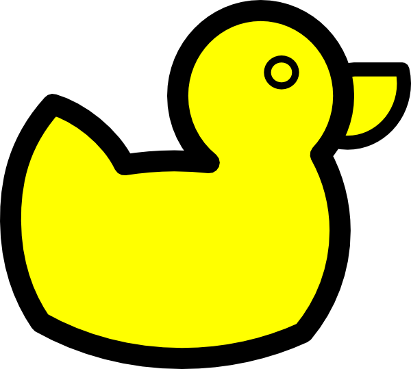 Yellow Duck clip art - vector clip art online, royalty free ...