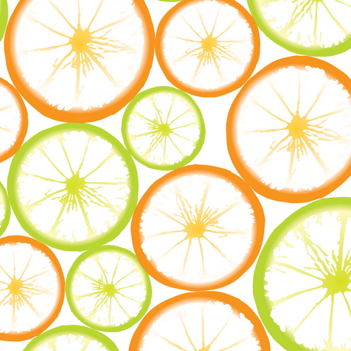 Fruit Slices Background Vector | DragonArtz Designs