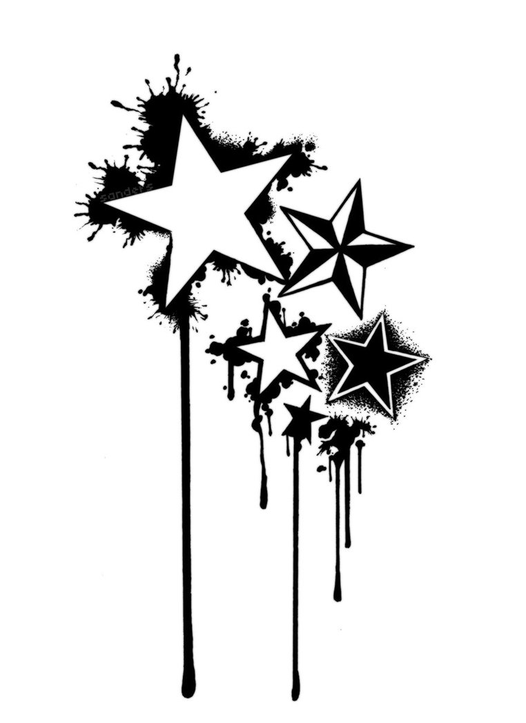 Star Tattoos Drawings ClipArt Best