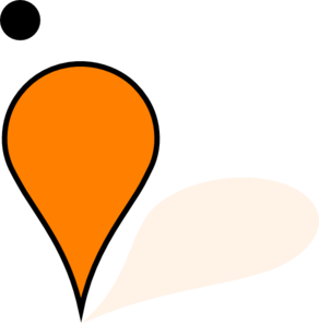 Orange Google Maps Pin clip art - vector clip art online, royalty ...