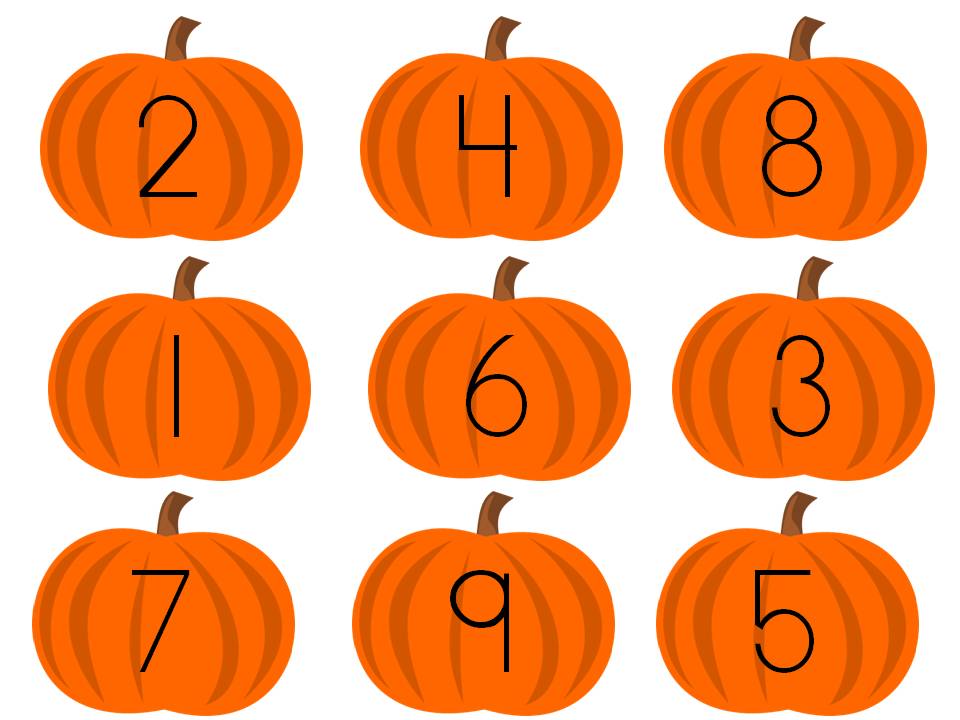 Pumpkin Counting Mats clipart