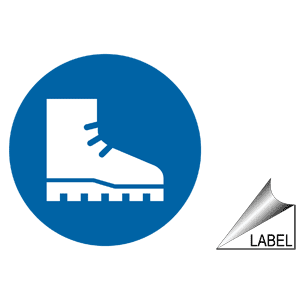 PPE: [Graphic] Safety Shoes label #LABEL_CIRCLE_36_b - Safety ...