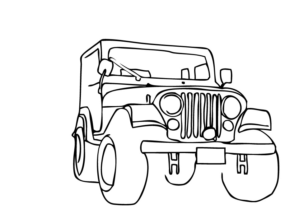 Cartoon jeep clipart #5
