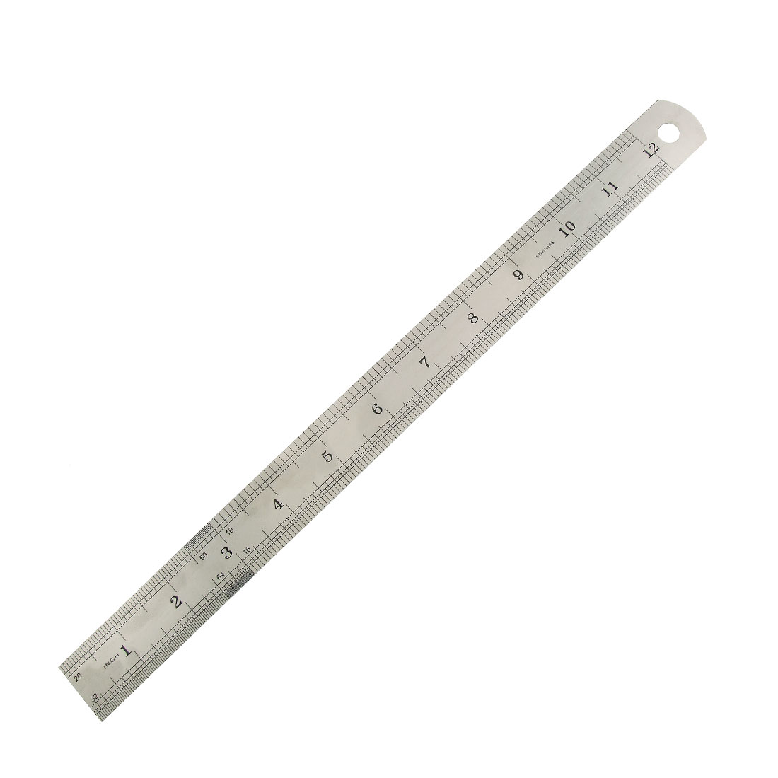 12 30cm Dual Side Metal Construction Measure Straight Ruler
