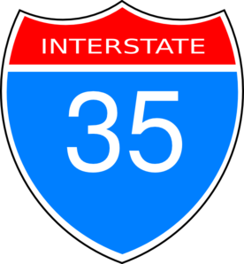 Interstate 35 Road Sign clip art - vector clip art online, royalty ...