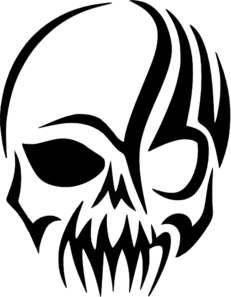 Tribal Skull Decal Clip Art - vector clip art online ...