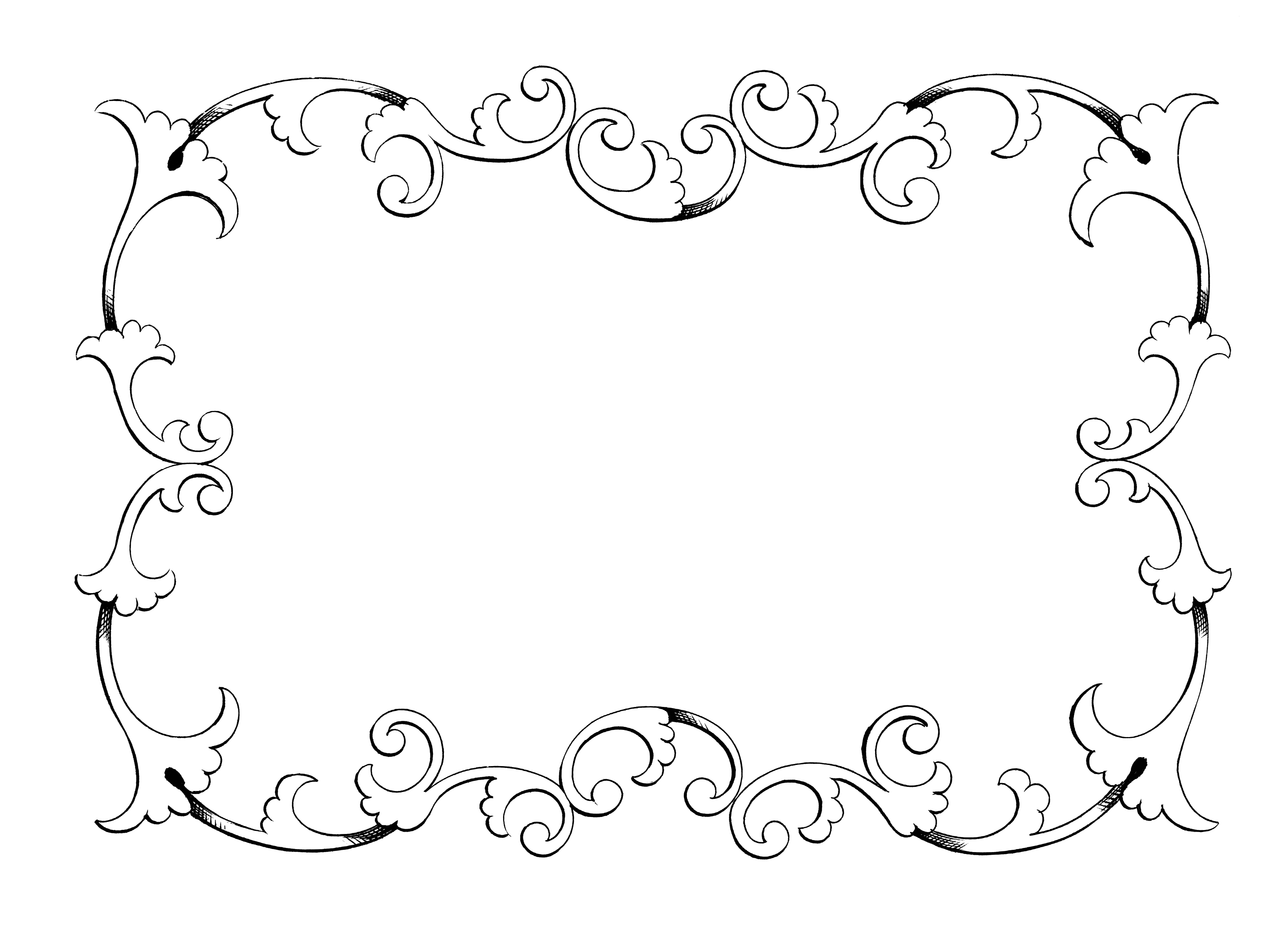 Clip Art Frame Border Freebie | Oh So Nifty Vintage Graphics