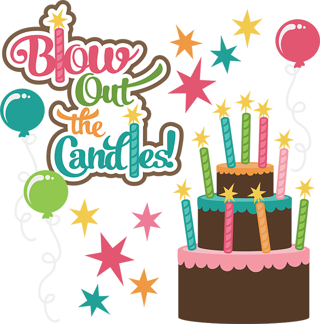 Blow Out The Candles SVG birthday clipart cute birthday clip art ...