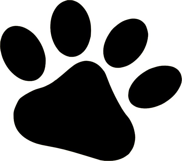 Black Pet Paw clip art - vector clip art online, royalty free ...