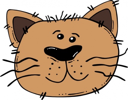 Cartoon Cat Face clip art vector, free vector images