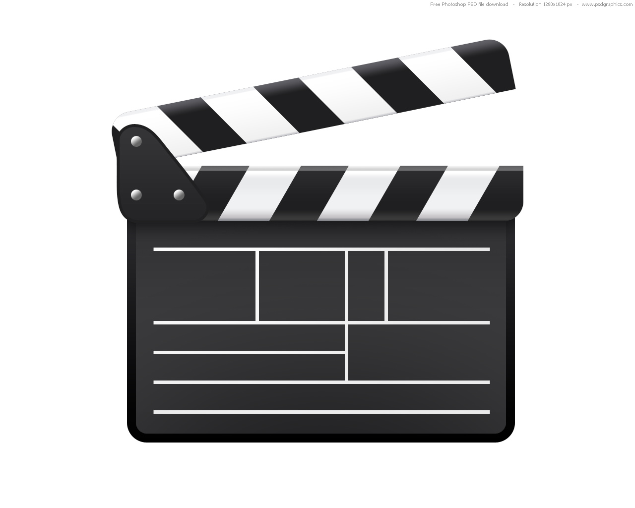 PSD movie clapboard icon | PSDGraphics