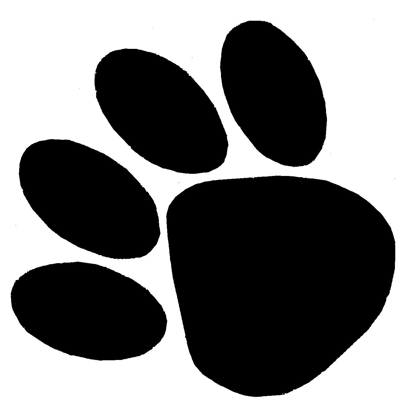 Printable Dog Paw Print Stencil - ClipArt Best