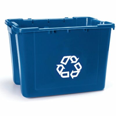 Rubbermaid Recycling Bin RCP571873BLU | Rubbermaid Recycling ...