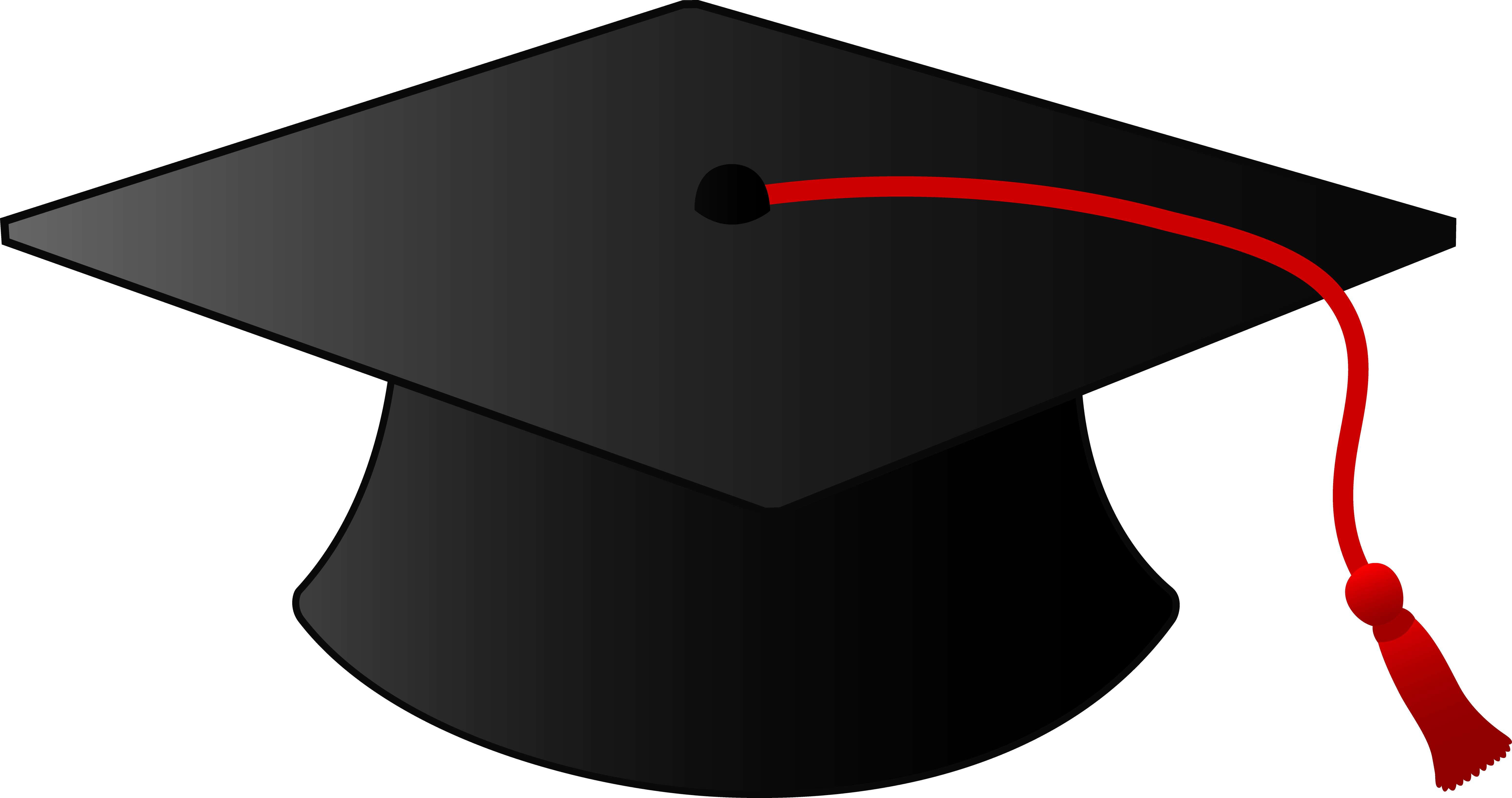 free graduation cap clipart black and white - photo #37
