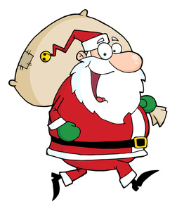 Santa Claus Cartoon Clipart Image - Clip Art Illustration Of Santa ...