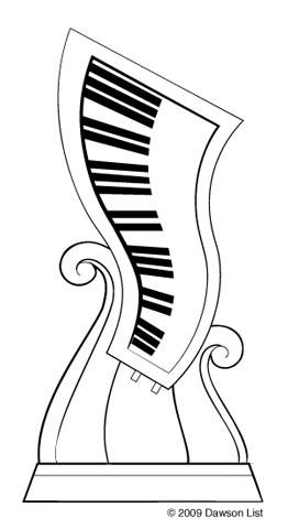 a free piano keyboard luge ice sculpture design & template from ...