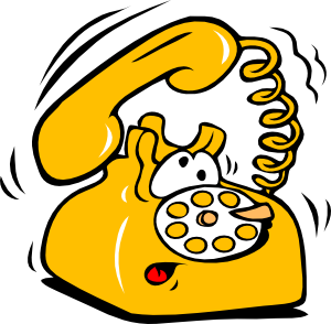 Ringing Phone clip art - vector clip art online, royalty free ...