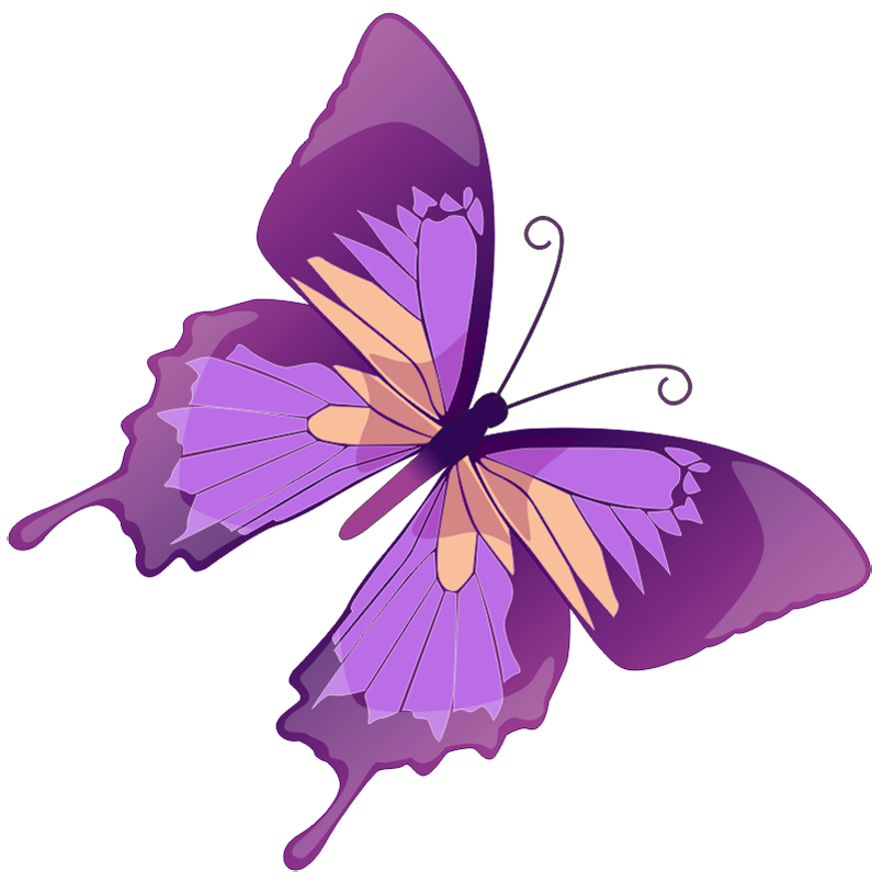 Transparent Purple Butterfly PNG Picture