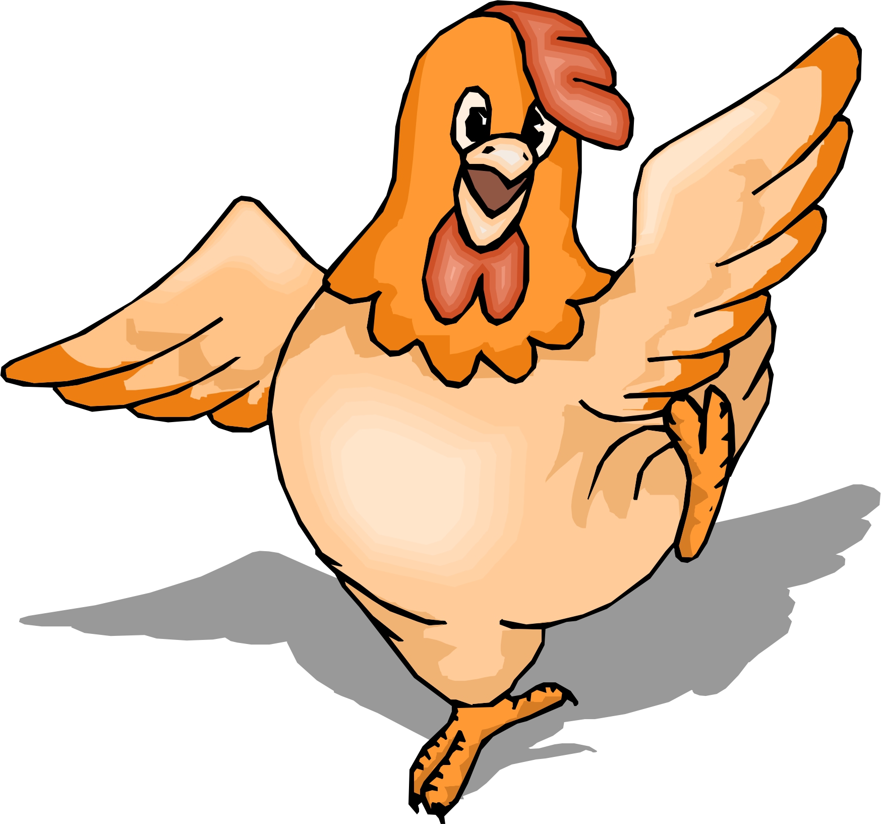 free clip art cartoon chicken - photo #28