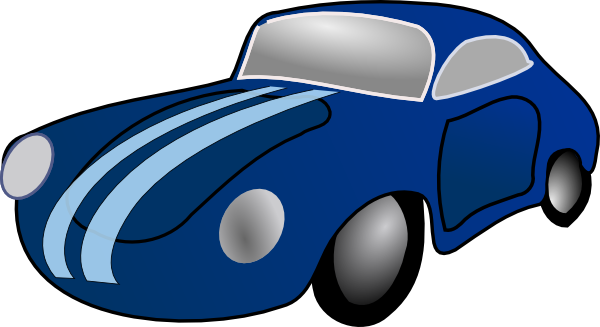 Cute Blue Car Clipart
