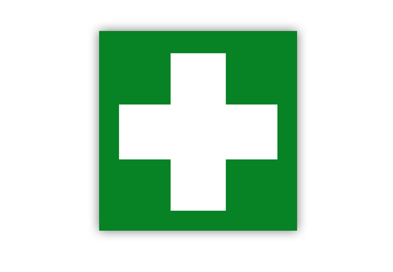 First Aid Symbol Label
