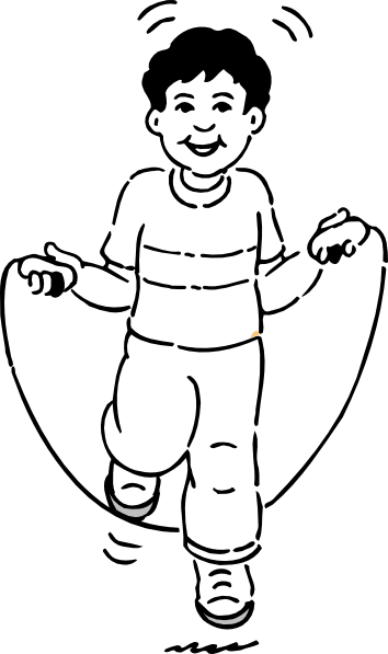 Boy laying down clipart black and white
