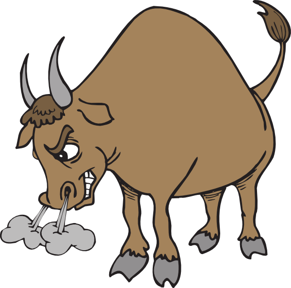 Funny Bull Cartoon Clipart