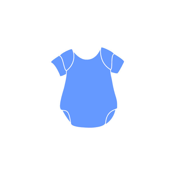 Onesie Baby Blue Clipart