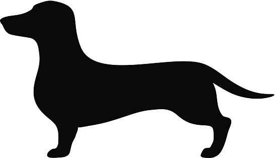 Silhouette Of A Dachshund Wiener Dog Clip Art, Vector Images ...