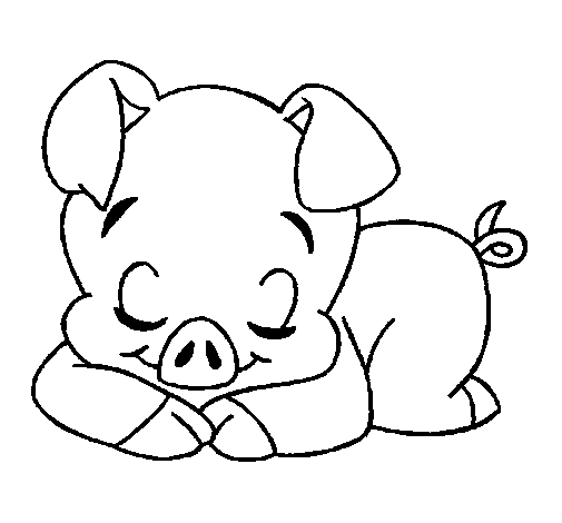cute pigs Colouring Pages