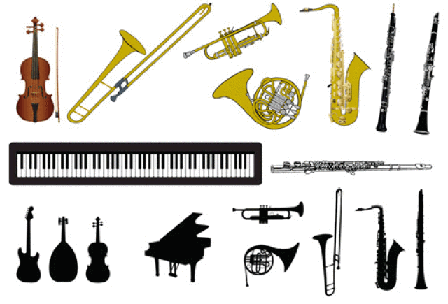 Free Musical Instrument Clip Art & Silhouettes