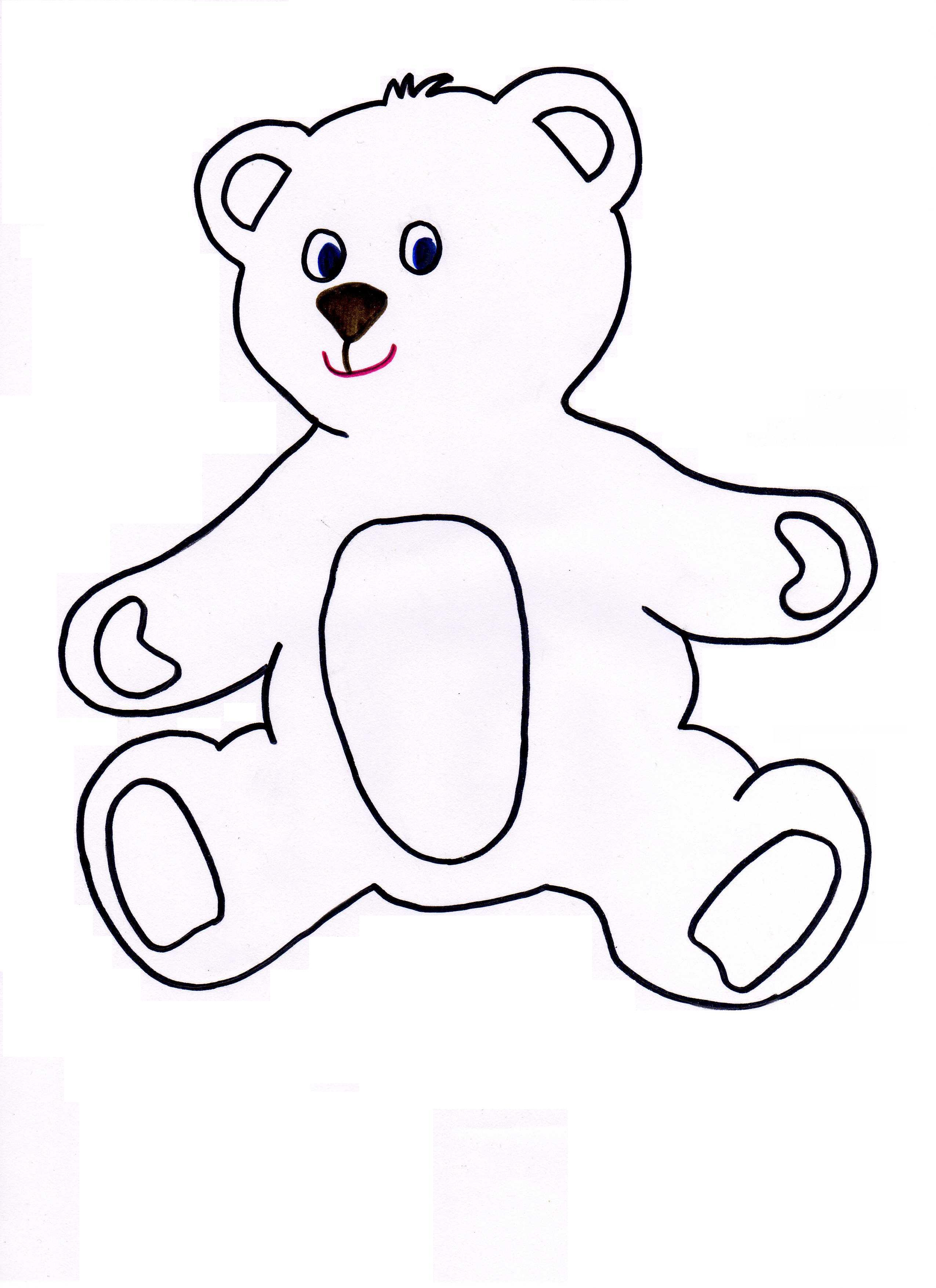 Outline Of A Teddy Bear