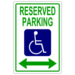 Reserved Parking 106 | Handicap Parking Sign Templates | Templates ...