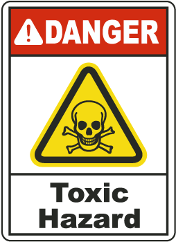 Danger Toxic Hazard Sign by SafetySign.com - G4881