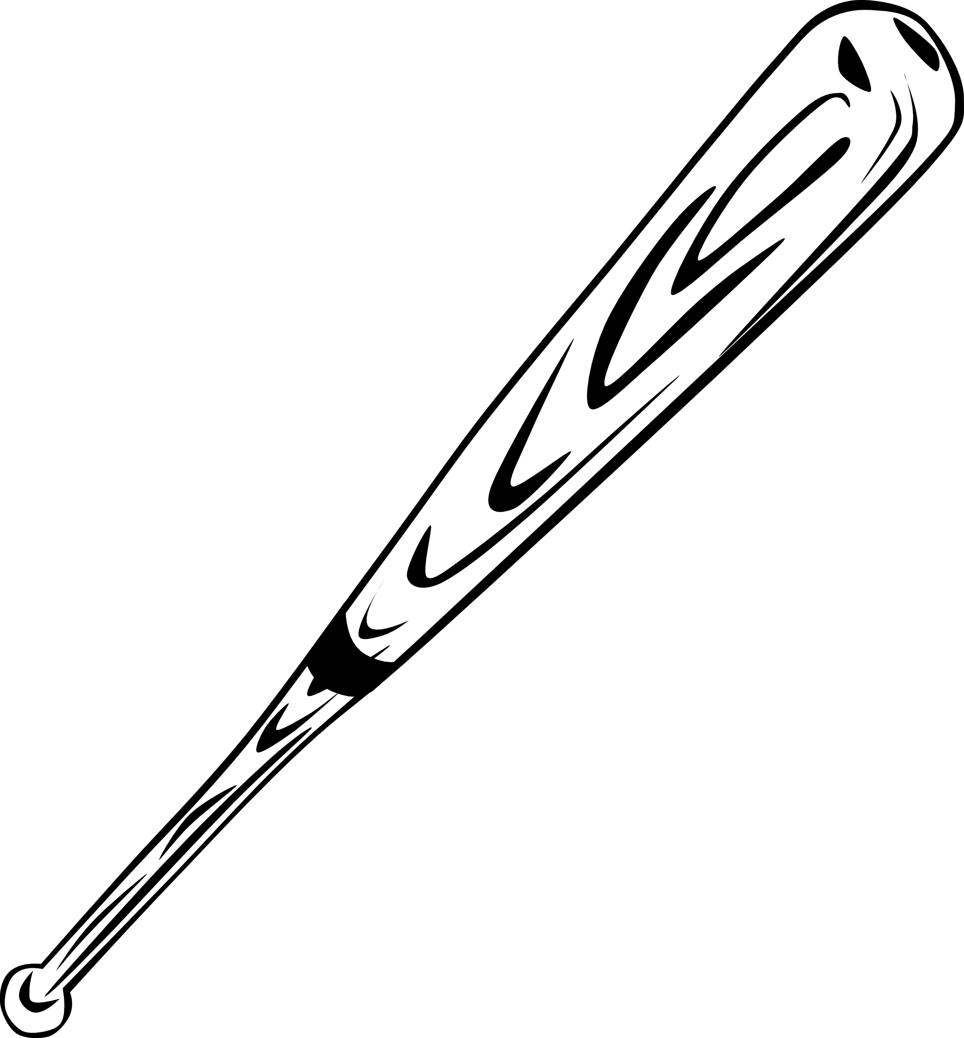 All 99+ Images black and white baseball bat clip art Sharp