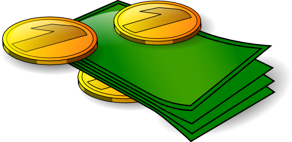 Free Banknotes & Gold Coins Clip Art