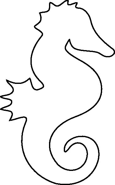 dolphins and seahorses Colouring Pages